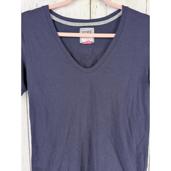 Victorias‎ Secret Size Medium TAKE ME OUT TO THE BALLGAME Blue Gold Shirt - Picture 3 of 8